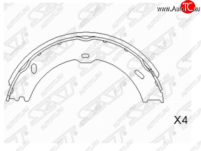 1 499 р. Колодки ручного тормоза SAT  Mercedes-Benz Sprinter  W906 (2006-2013), Volkswagen Crafter  1 (2006-2017)  с доставкой в г. Тамбов
