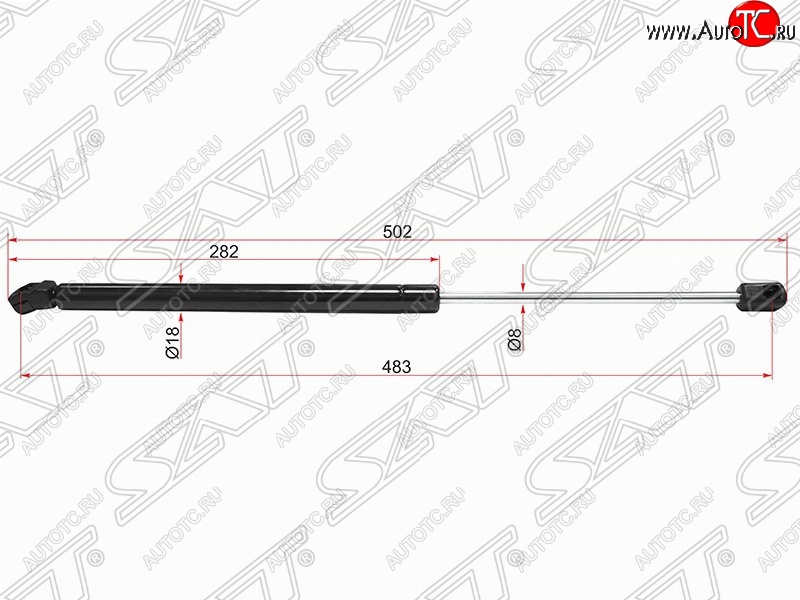 669 р. Газовый упор крышки багажника SAT Volkswagen Golf 5 хэтчбэк (2003-2009)  с доставкой в г. Тамбов