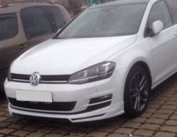 3 749 р. Накладка на передний бампер CT Volkswagen Golf 7 дорестайлинг, хэтчбэк 5 дв. (2012-2017) (Неокрашенная)  с доставкой в г. Тамбов. Увеличить фотографию 2