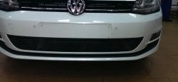 2 099 р. Сетка на бампер Russtal (черная) Volkswagen Golf 7 дорестайлинг, хэтчбэк 5 дв. (2012-2017)  с доставкой в г. Тамбов. Увеличить фотографию 3