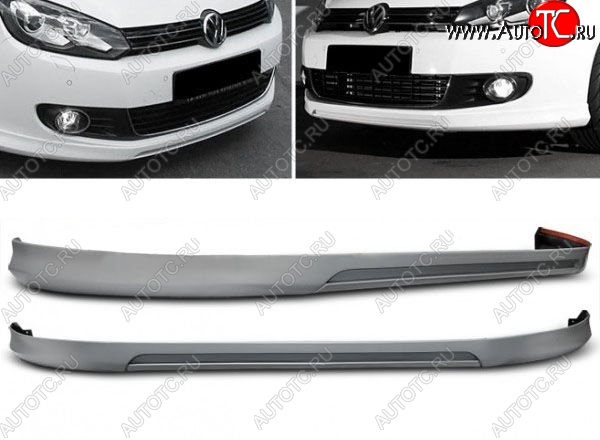 11 949 р. Накладка на передний бампер Votex Style  Volkswagen Golf  6 (2008-2014) хэтчбэк 5 дв. (Неокрашенная)  с доставкой в г. Тамбов