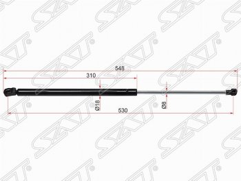 Газовый упор крышки багажника SAT Volkswagen (Волксваген) Golf (Гольф)  6 (2008-2014) 6 хэтчбэк 5 дв.