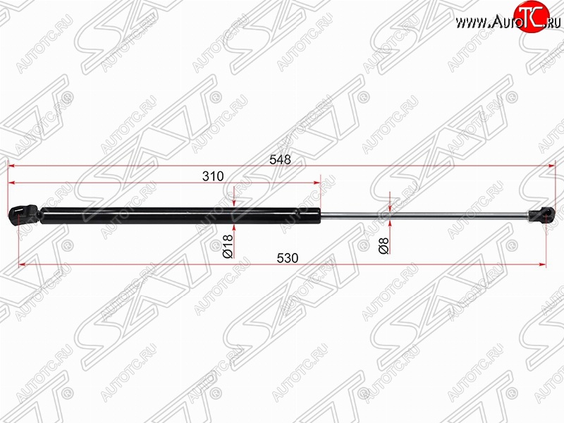 539 р. Газовый упор крышки багажника SAT  Volkswagen Golf  6 (2008-2014) хэтчбэк 5 дв.  с доставкой в г. Тамбов