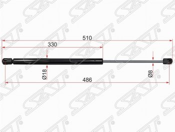 639 р. Газовый упор крышки багажника SAT  Volkswagen Jetta  A6 (2011-2018) седан дорестайлинг, седан рестайлинг  с доставкой в г. Тамбов. Увеличить фотографию 1