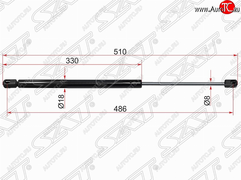 639 р. Газовый упор крышки багажника SAT  Volkswagen Jetta  A6 (2011-2018) седан дорестайлинг, седан рестайлинг  с доставкой в г. Тамбов