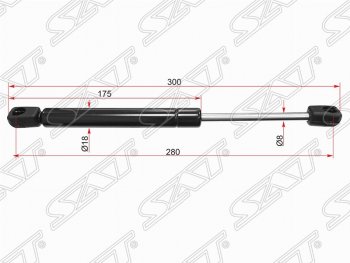 Газовый упор крышки багажника SAT Volkswagen (Волксваген) Passat (Пассат)  B5 (1996-2000) B5 универсал дорестайлинг