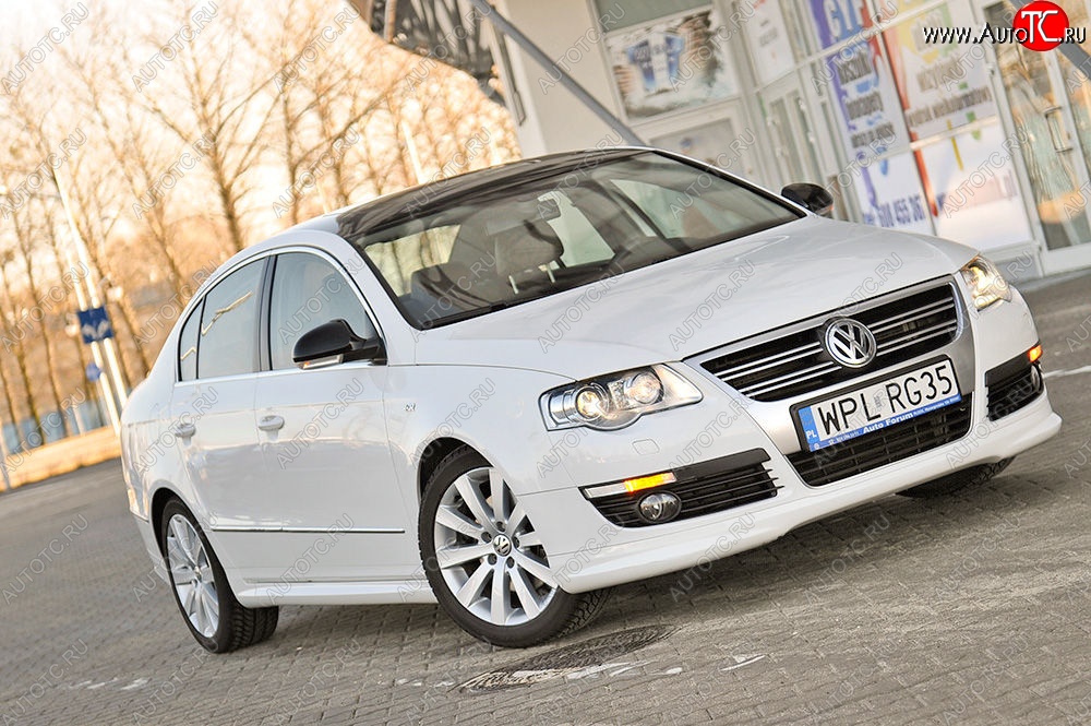 3 449 р. Накладка на передний бампер R-Line Volkswagen Passat B6 универсал (2005-2010)  с доставкой в г. Тамбов