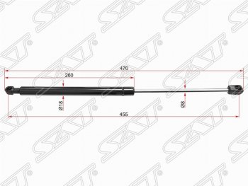 599 р. Газовый упор крышки багажника SAT  Volkswagen Passat  B6 (2005-2010) универсал  с доставкой в г. Тамбов. Увеличить фотографию 1