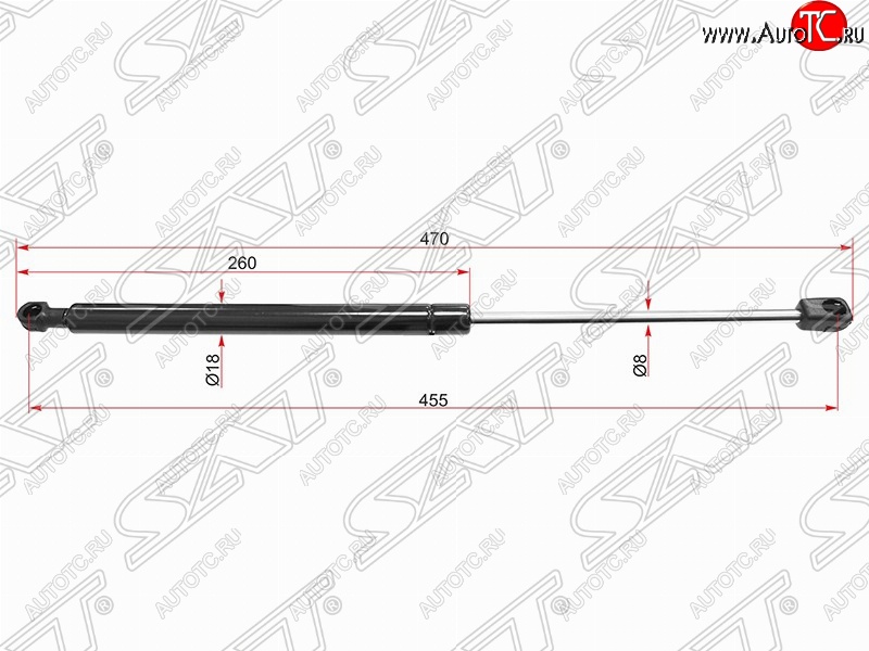 599 р. Газовый упор крышки багажника SAT  Volkswagen Passat  B6 (2005-2010) универсал  с доставкой в г. Тамбов