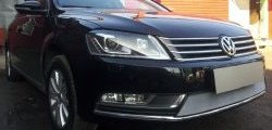 1 539 р. Сетка на бампер Russtal (хром) Volkswagen Passat B7 седан (2010-2015)  с доставкой в г. Тамбов. Увеличить фотографию 2