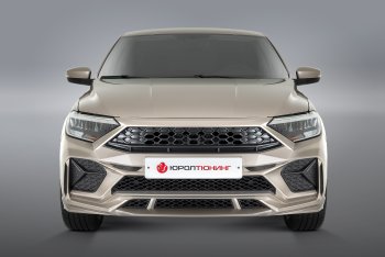 27 049 р. Передний бампер REBOOT Volkswagen Polo Mk6 лифтбек (2020-2022) (Окрашенный в один цвет без выделений (вставки/сетки по умолчанию не окрашиваются))  с доставкой в г. Тамбов. Увеличить фотографию 1