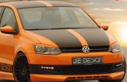 439 р. Реснички JeDesign на фары Volkswagen Polo 5 хэтчбек дорестайлинг (2009-2015) (Неокрашенные)  с доставкой в г. Тамбов. Увеличить фотографию 2