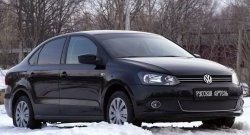 999 р. Зимняя заглушка решетки переднего бампера РА (Highline) Volkswagen Polo 5 седан дорестайлинг (2009-2015)  с доставкой в г. Тамбов. Увеличить фотографию 3