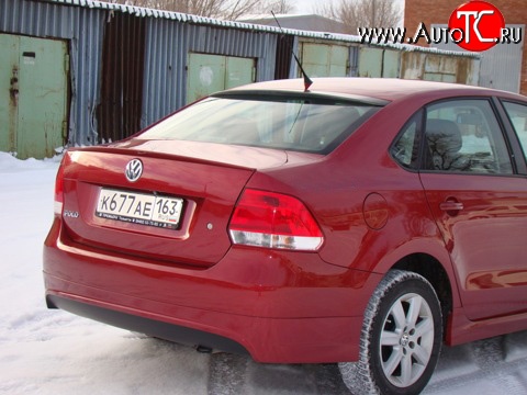 4 199 р. Козырёк на заднее лобовое стекло Sport  Volkswagen Polo  5 (2009-2020) седан дорестайлинг, хэтчбек рестайлинг (Неокрашенный)  с доставкой в г. Тамбов