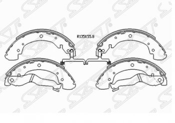 Комплект задних тормозных колодок SAT Volkswagen Caravelle T4 рестайлинг (1995-2003)