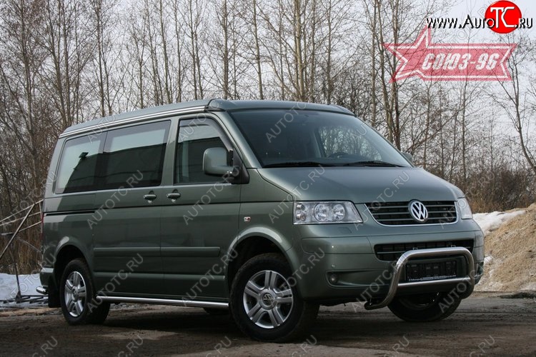 12 959 р. Защита переднего бампера Souz-96 (d60) Volkswagen Transporter T5 дорестайлинг (2003-2009)  с доставкой в г. Тамбов