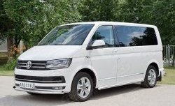 11 999 р. Защита переднего бампера (Ø63 мм, нержавейка) Russtal Volkswagen Transporter T6 дорестайлинг (2015-2019)  с доставкой в г. Тамбов. Увеличить фотографию 3