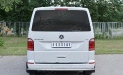 11 449 р. Защита заднего бампера (Ø42 мм, нержавейка, длинная версия) Russtal Volkswagen Caravelle T6 дорестайлинг (2015-2019)  с доставкой в г. Тамбов. Увеличить фотографию 2