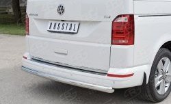 11 999 р. Защита заднего бампера (Ø63 мм, нержавейка, длинная база) Russtal Volkswagen Caravelle T6 дорестайлинг (2015-2019)  с доставкой в г. Тамбов. Увеличить фотографию 3