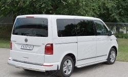 16 699 р. Защита заднего бампера (Ø75x42 мм, нержавейка, длинная база) Russtal Volkswagen Caravelle T6 дорестайлинг (2015-2019)  с доставкой в г. Тамбов. Увеличить фотографию 3