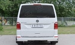 11 449 р. Защита заднего бампера (Ø42 мм, нержавейка, короткая база) Russtal Volkswagen Multivan T6 дорестайлинг (2016-2019)  с доставкой в г. Тамбов. Увеличить фотографию 4