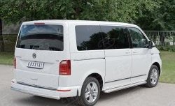 Защита заднего бампера (Ø63 мм, нержавейка, короткая база) Russtal Volkswagen Caravelle T6 дорестайлинг (2015-2019)