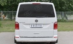 16 699 р. Защита заднего бампера (Ø75x42 мм, нержавейка, короткая база) Russtal Volkswagen Transporter T6 дорестайлинг (2015-2019)  с доставкой в г. Тамбов. Увеличить фотографию 2