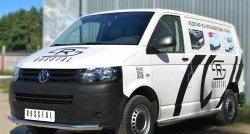 15 799 р. Одинарная защита переднего бампера диаметром 63 мм SLITKOFF Volkswagen Transporter T5 рестайлинг (2009-2015)  с доставкой в г. Тамбов. Увеличить фотографию 4