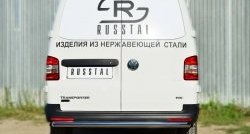 13 899 р. Защита заднего бампера (Ø63 мм, нержавейка) SLITKOFF Volkswagen Transporter T5 рестайлинг (2009-2015)  с доставкой в г. Тамбов. Увеличить фотографию 4