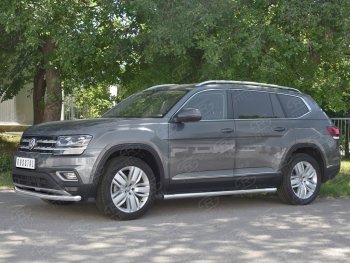 15 999 р. Защита переднего бампера (Ø63 мм, нержавейка) SLITKOFF  Volkswagen Teramont  CA1 (2016-2020) дорестайлинг  с доставкой в г. Тамбов. Увеличить фотографию 2