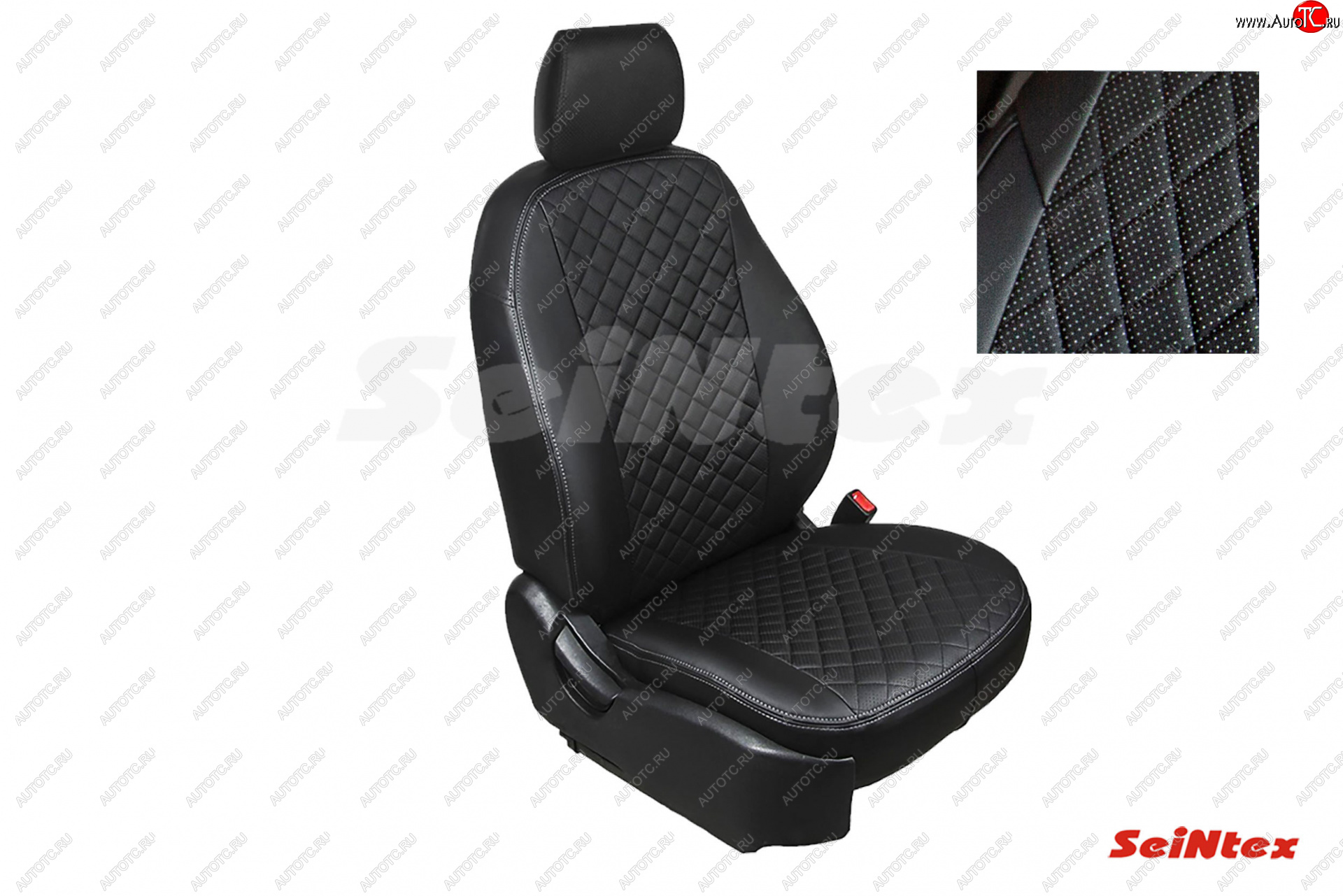 6 699 р. Чехлы для сидений Seintex Ромб (экокожа, Trend, передний подлокотник, airbag) Volkswagen Tiguan Mk2 дорестайлинг (2016-2020)  с доставкой в г. Тамбов