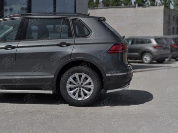 12 499 р. Защита заднего бампера (Ø42 мм, нержавейка, NOT R-LINE) SLITKOFF  Volkswagen Tiguan  Mk2 (2020-2022) рестайлинг  с доставкой в г. Тамбов. Увеличить фотографию 3