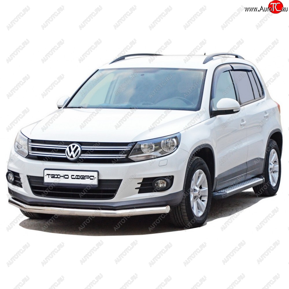 21 799 р. Порожки для ног Бумер (алюминий) Volkswagen Tiguan NF рестайлинг (2011-2017)  с доставкой в г. Тамбов