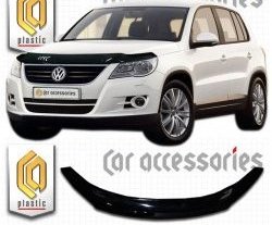 Дефлектор капота CA Plastic Volkswagen (Волксваген) Tiguan (Тигуан)  NF (2006-2011) NF дорестайлинг