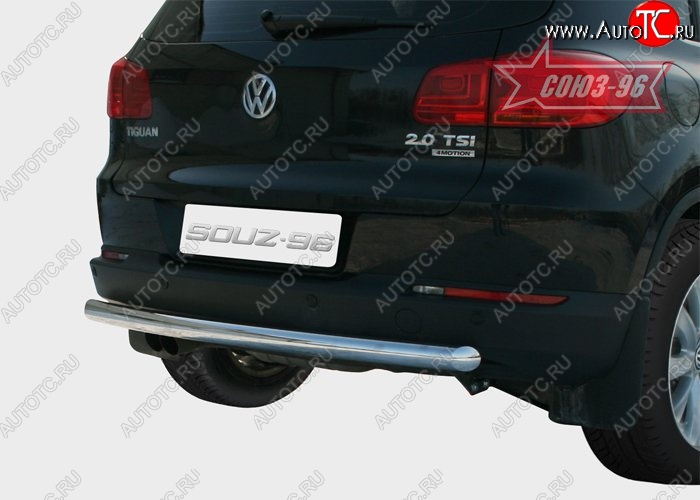 10 574 р. Защита заднего бампера Souz-96 (d60) Volkswagen Tiguan NF дорестайлинг (2006-2011)  с доставкой в г. Тамбов