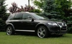 9 649 р. Накладки на колёсные арки CT Volkswagen Touareg GP рестайлинг (2006-2010) (Неокрашенные)  с доставкой в г. Тамбов. Увеличить фотографию 2