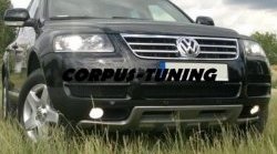 8 349 р. Накладка на передний бампер King Kong v2  Volkswagen Touareg  GP (2002-2010) дорестайлинг, рестайлинг (Неокрашенная)  с доставкой в г. Тамбов. Увеличить фотографию 3