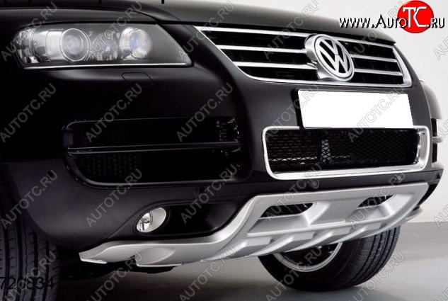 8 349 р. Накладка на передний бампер King Kong v2  Volkswagen Touareg  GP (2002-2010) дорестайлинг, рестайлинг (Неокрашенная)  с доставкой в г. Тамбов