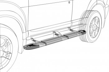 17 749 р. Порожки для ног на Slitkoff Standart  Volkswagen Touareg  GP (2002-2010) дорестайлинг, рестайлинг (Silver)  с доставкой в г. Тамбов. Увеличить фотографию 4