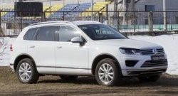 679 р. Реснички на фары RA Volkswagen Touareg NF рестайлинг (2014-2018) (Неокрашенные)  с доставкой в г. Тамбов. Увеличить фотографию 2