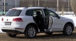 2 859 р. Накладки на порожки автомобиля RA Volkswagen Touareg NF рестайлинг (2014-2018) (Комплект (4 шт.))  с доставкой в г. Тамбов. Увеличить фотографию 2