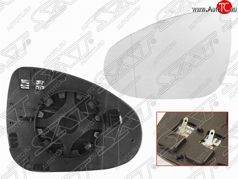 1 369 р. Правый зеркальный элемент зеркала заднего вида SAT (с подогревом)  Volkswagen Touareg  NF (2010-2018) дорестайлинг, рестайлинг  с доставкой в г. Тамбов