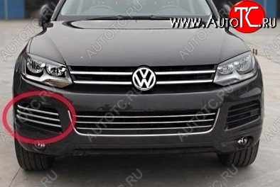 14 399 р. Вставки в боковые воздуховоды перднего бампера СТ Volkswagen Touareg NF дорестайлинг (2010-2014)  с доставкой в г. Тамбов