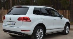 16 849 р. Защита заднего бампера (Ø75x42 мм, нержавейка) Russtal Volkswagen Touareg NF дорестайлинг (2010-2014)  с доставкой в г. Тамбов. Увеличить фотографию 4