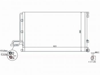 5 999 р. Радиатор кондиционера SAT  Volvo C30  хэтчбэк 3 дв. - V50  с доставкой в г. Тамбов. Увеличить фотографию 1