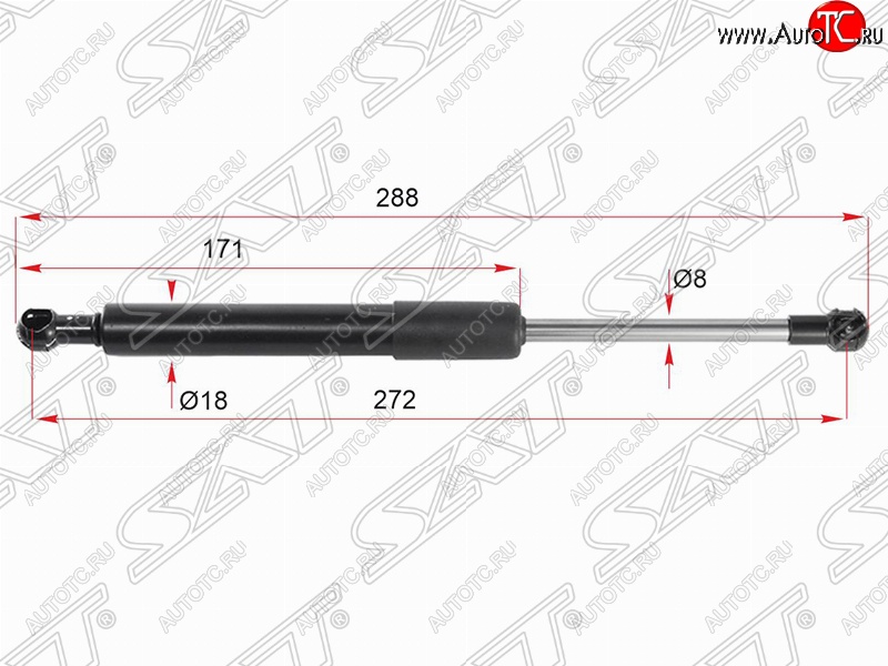 619 р. Упор крышки багажника SAT (газовый)  Volvo S60  RS,RH седан (2000-2010) дорестайлинг, рестайлинг  с доставкой в г. Тамбов