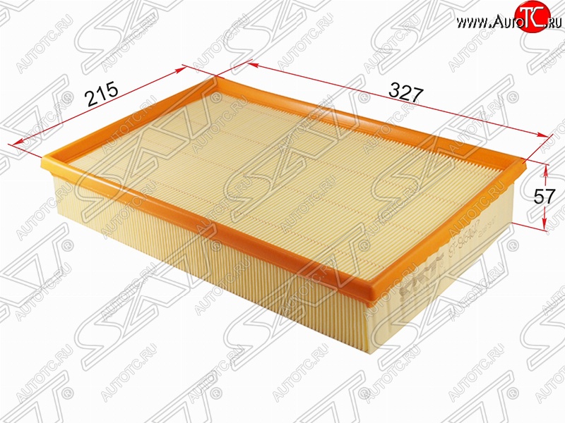 459 р. Фильтр воздушный двигателя SAT (327х215х57 mm)  Volvo S60  RS,RH седан - XC70  с доставкой в г. Тамбов