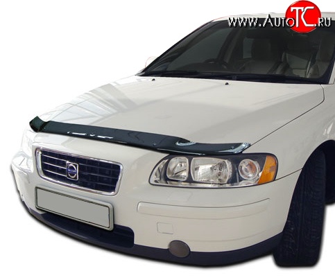 2 879 р. Дефлектор капота NovLine Volvo S60 RS,RH седан дорестайлинг (2000-2004)  с доставкой в г. Тамбов