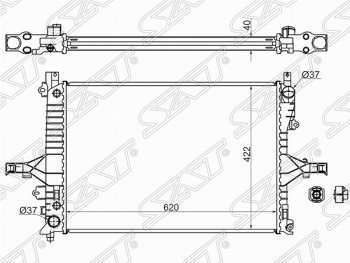 Радиатор двигателя SAT (трубчатый, МКПП/АКПП)  S60  RS,RH седан, S80  TS седан, V70, XC70