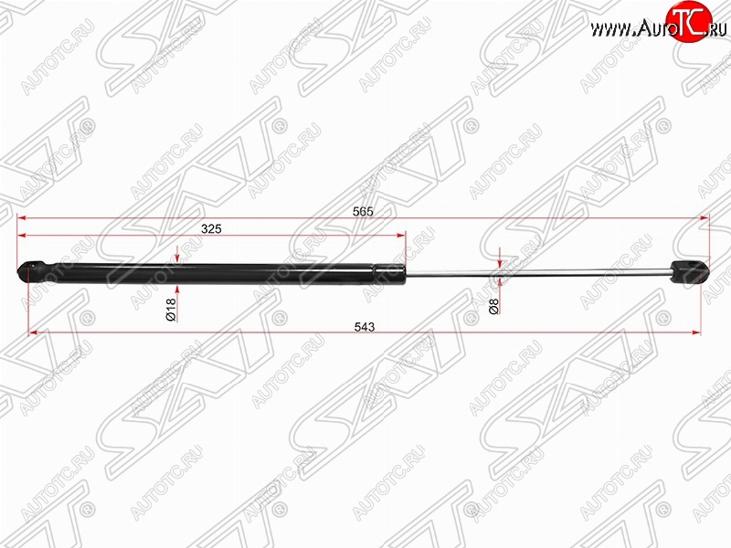 499 р. Газовый упор крышки багажника SAT Volvo S60 FS седан дорестайлинг (2010-2013)  с доставкой в г. Тамбов